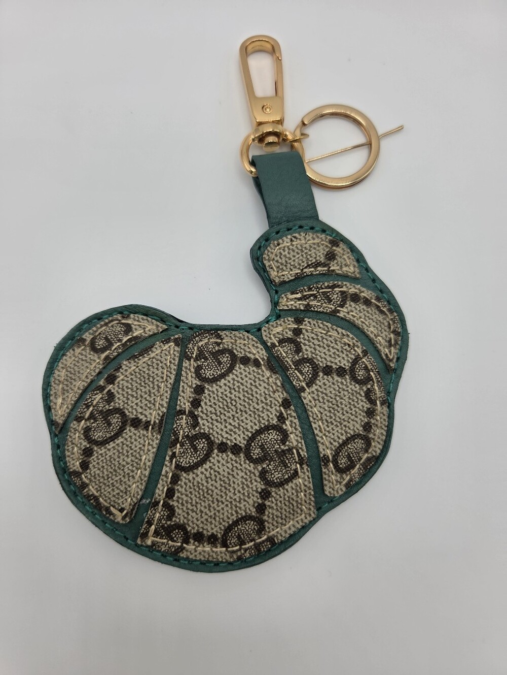 Upcycled Gucci Croissant Bag Charm Keychain